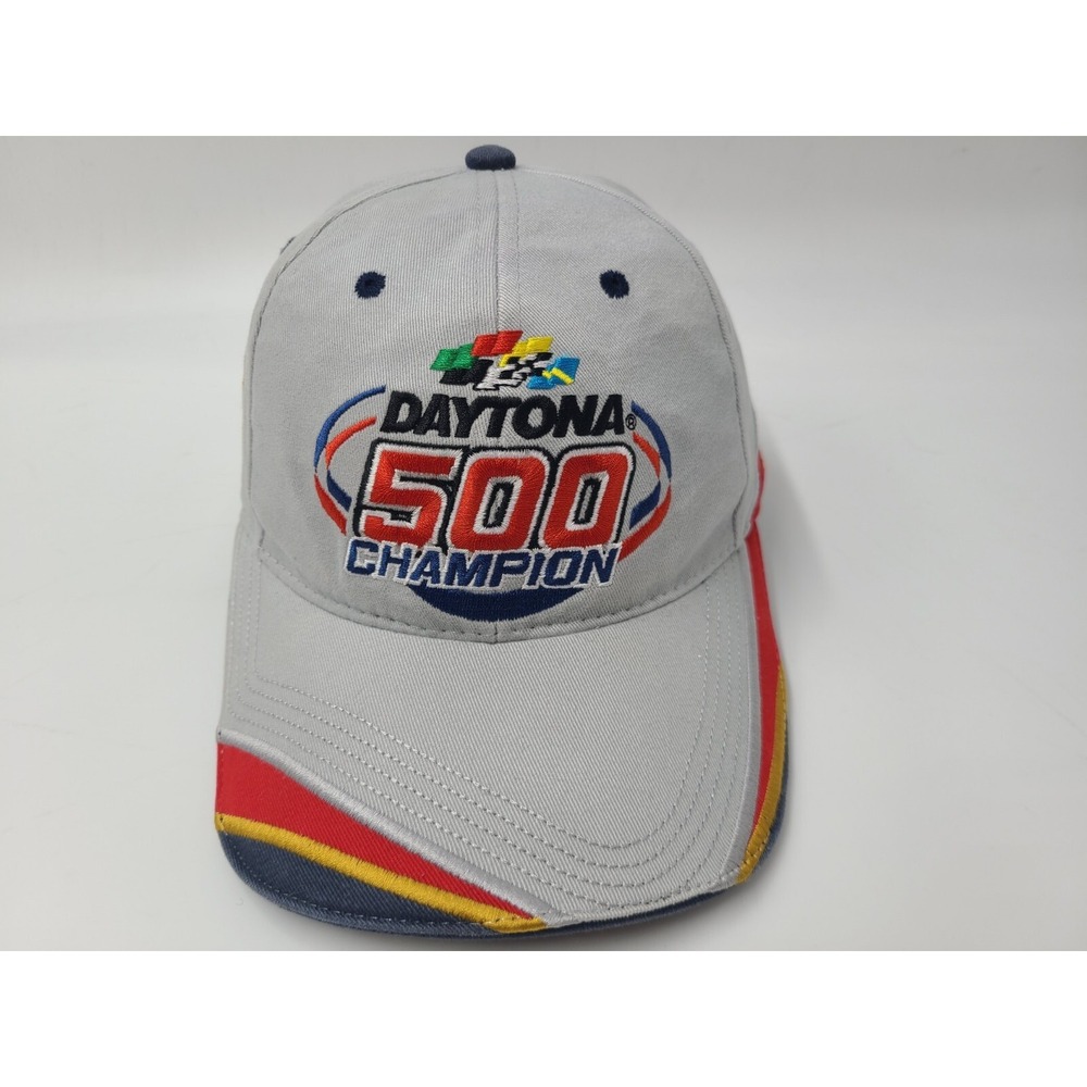 Vintage 2005 Daytona‎ 500 Champion Adjustable (Fits Small) Hat Cap NASCAR Gray